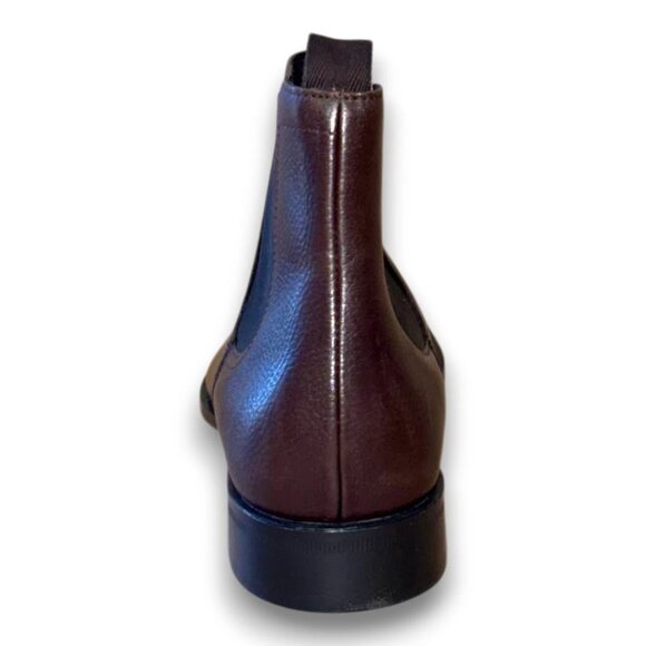 BOSS Colby Chelsea Boots Men's Dark Brown Leather/Textile US 9 (UK 8 EU 42) - Picture 3 of 4